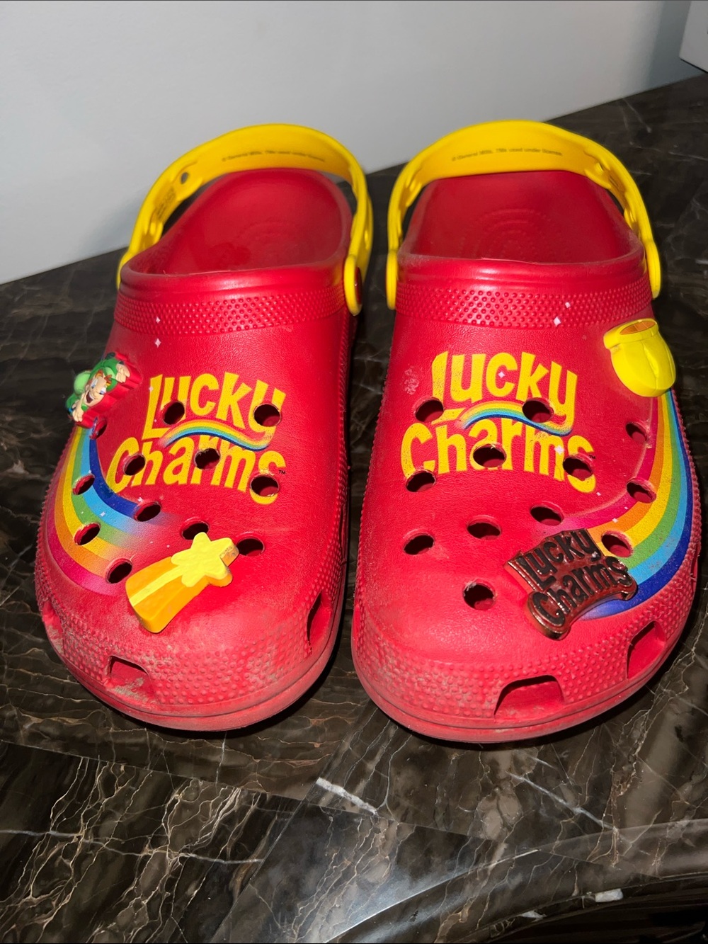 Crocs Lucky Charms Clogs Magically Delicious with extra charms size 12